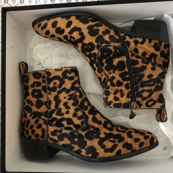 Veronica Beard Shoes - Veronica Bear Tanner Boot Leopard Pony Hair